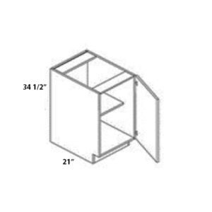 Euro Gloss Black 12″W X 341/2″H X 21″D Vanity Full Height Door Base