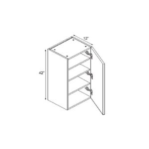 Euro Gloss Black 9″W X 42″H X 12″D Wall Cabinet