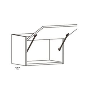 Euro Gloss Black 36″W X 12″H X 12″D Wall Lift Up Cabinet